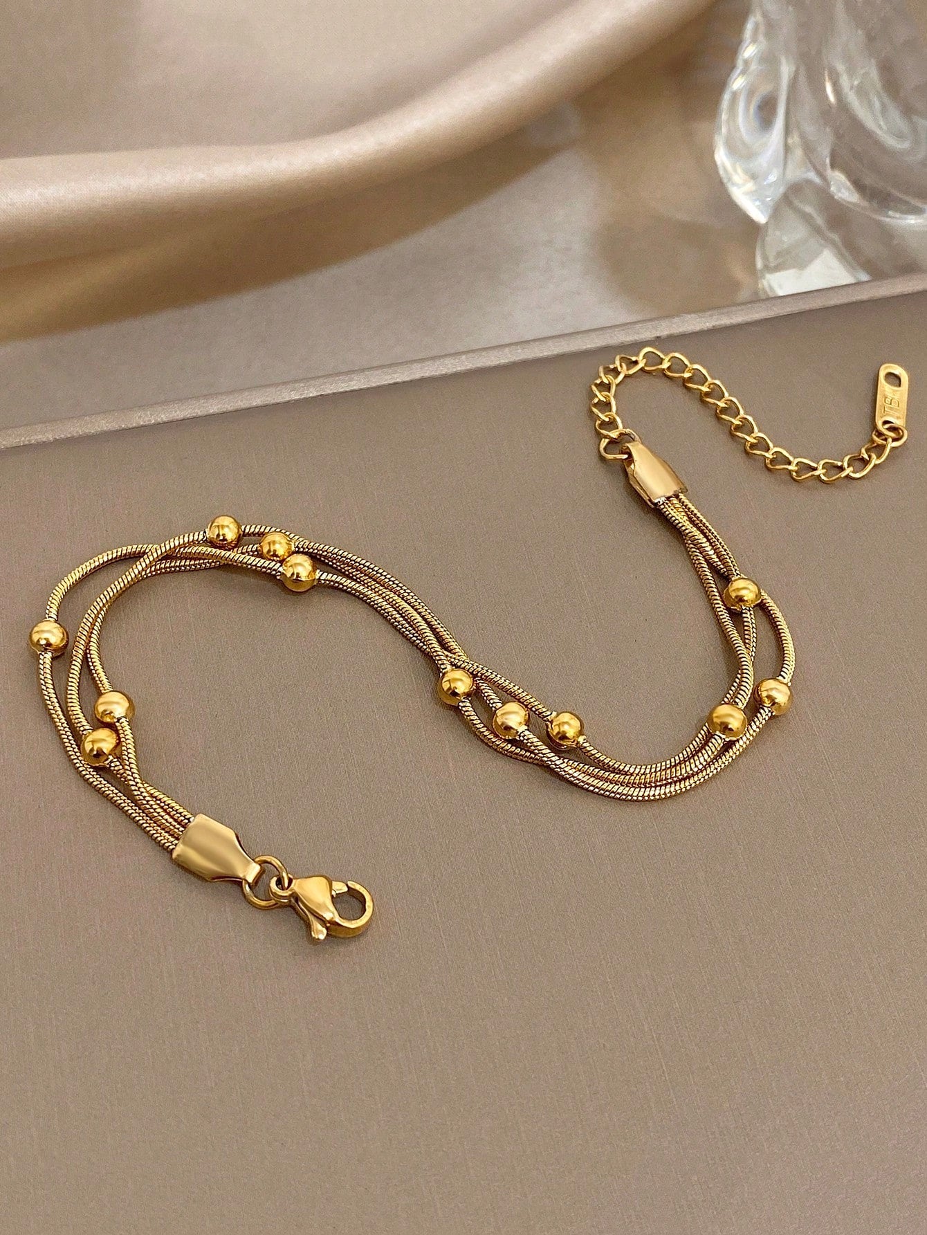 Snake Chain Bead Bracelet
