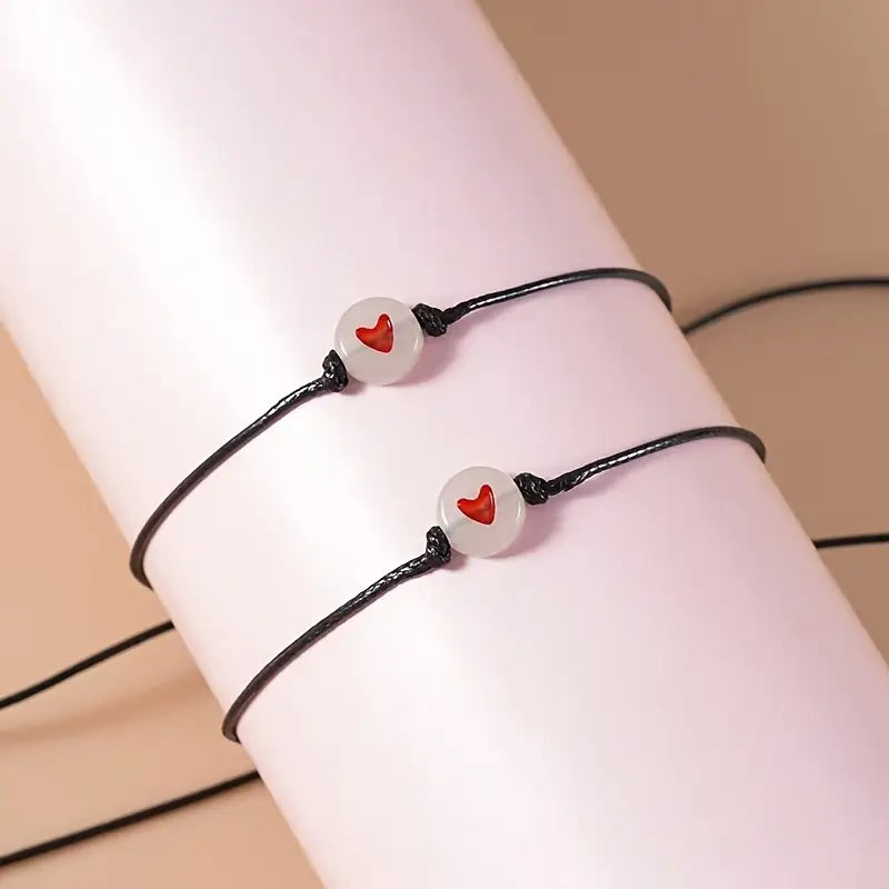 Heart Bead Bracelets