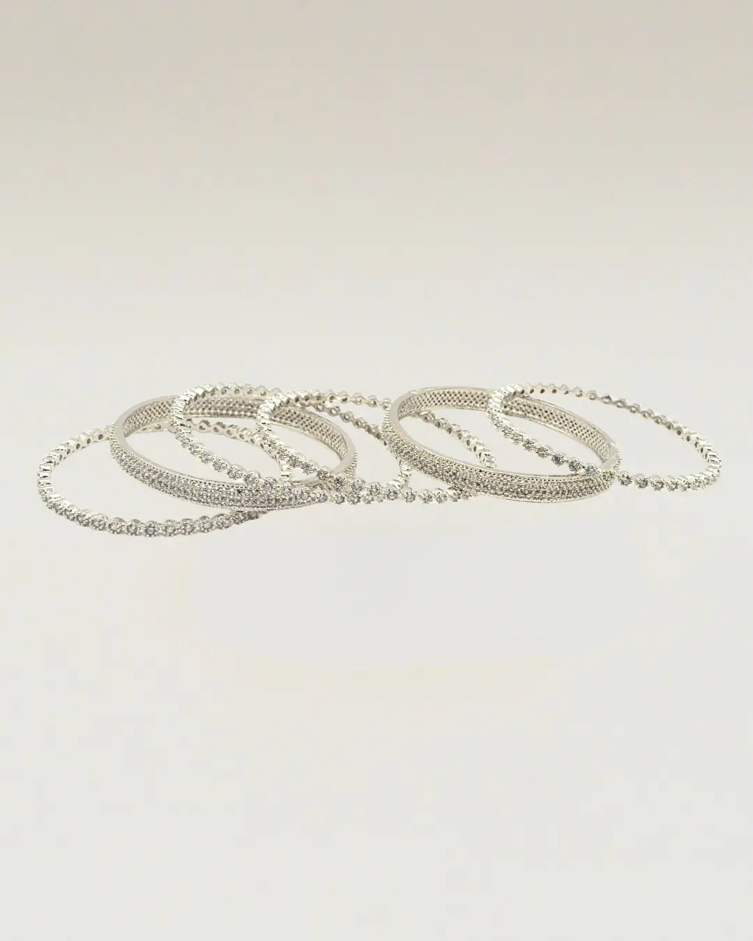 Silver Zircon Bangles for Women Pakistan — CozyHaven COD